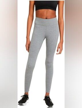 Nike OneWomen's Mid-Rise Crop Leggings DD0252-068 Iron Grey Size Large